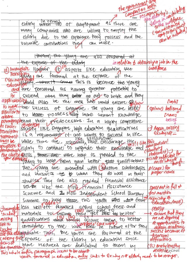 marking sample - blue herring academy